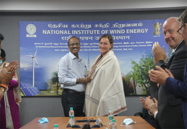 Visit of H.E. Mr. Dan Jannik Jorgensen, Danish Minister of Climate, Energy and Utilities & H.E Freddy Svane, Ambassador of Denmark to India, Embassy of Denmark in India along with their Delegation to NIWE on 8th September, 2021